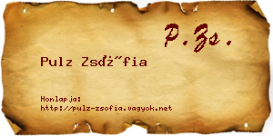 Pulz Zsófia névjegykártya